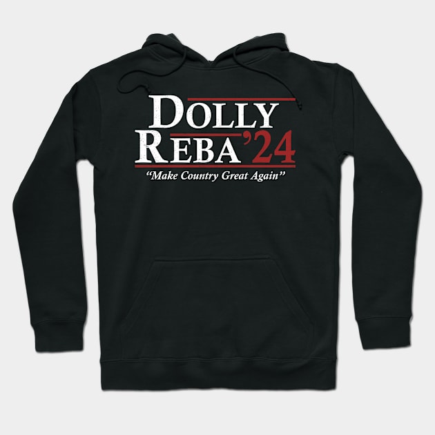 Dolly Reba 2024 Make Country Great Again Vintage Hoodie by RomanDanielsArt